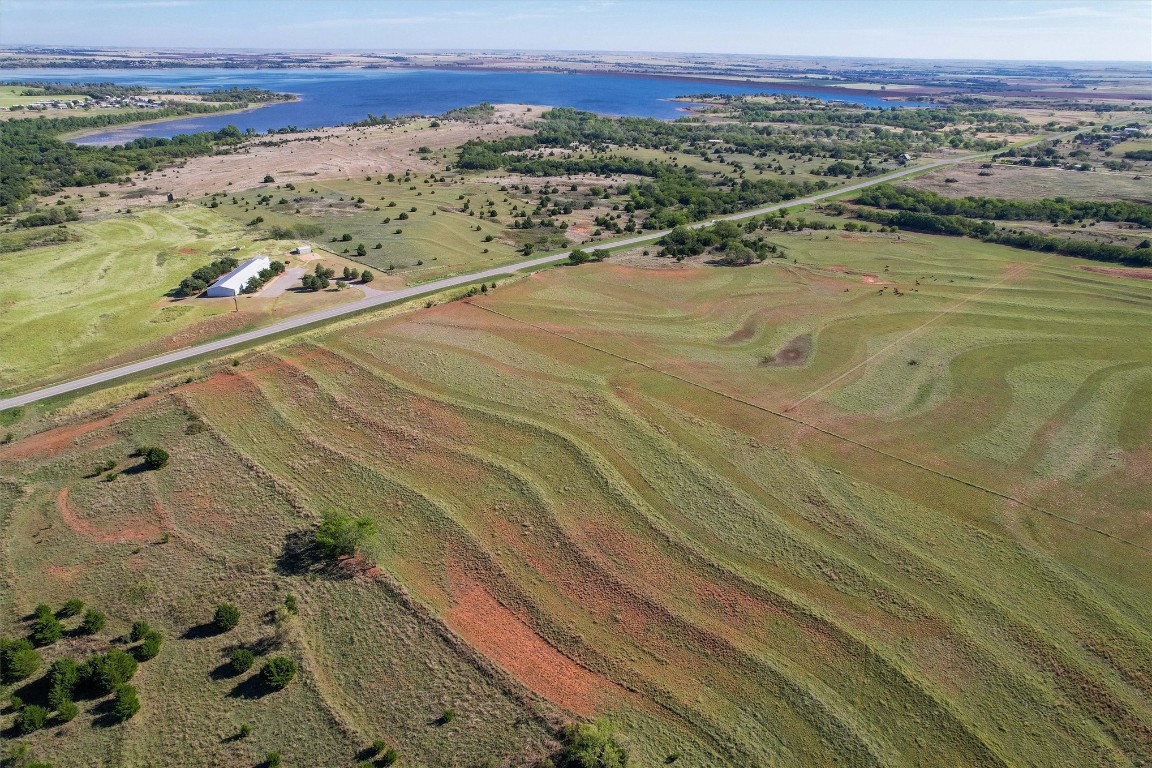 000 Canute, OK, Canute, OK 73626 drone / aerial view with a water view and a rural view