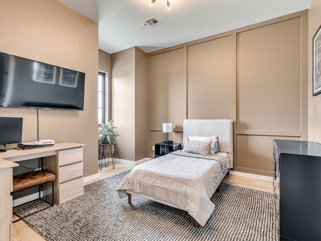 18320 108th Street, Lexington, OK 73051 bedroom featuring light hardwood / wood-style flooring