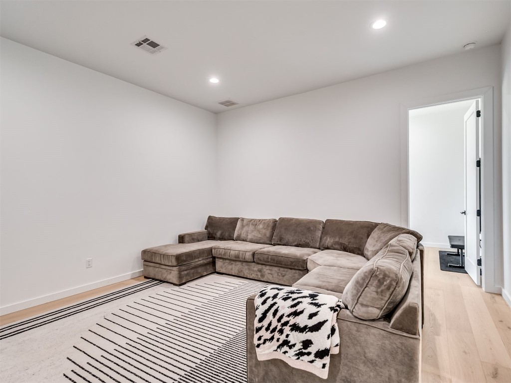 18320 108th Street, Lexington, OK 73051 living room with light hardwood / wood-style flooring