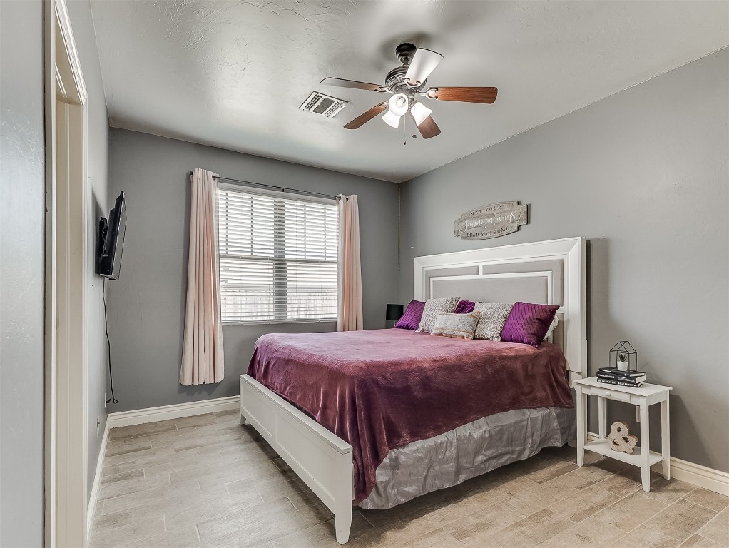 715 NW Elm Street, Piedmont, OK 73078 rec room with ceiling fan and carpet