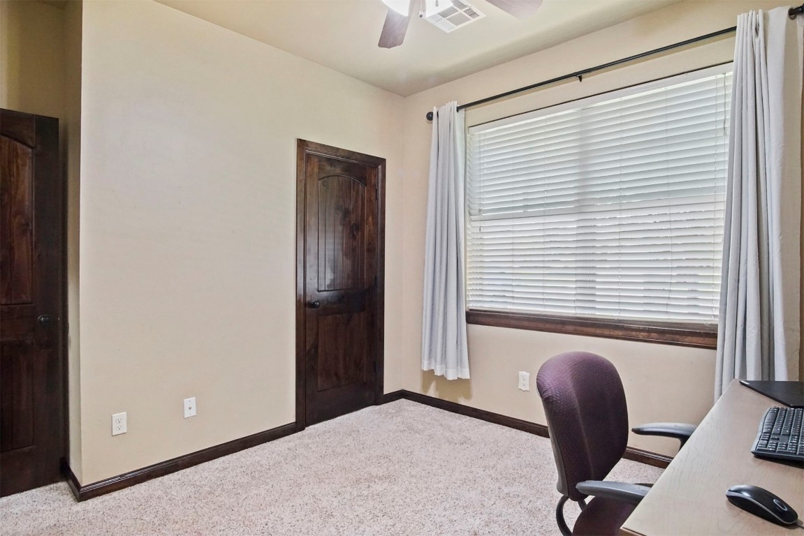 3405 NW 164th Street, Edmond, OK 73013 office space with carpet and ceiling fan