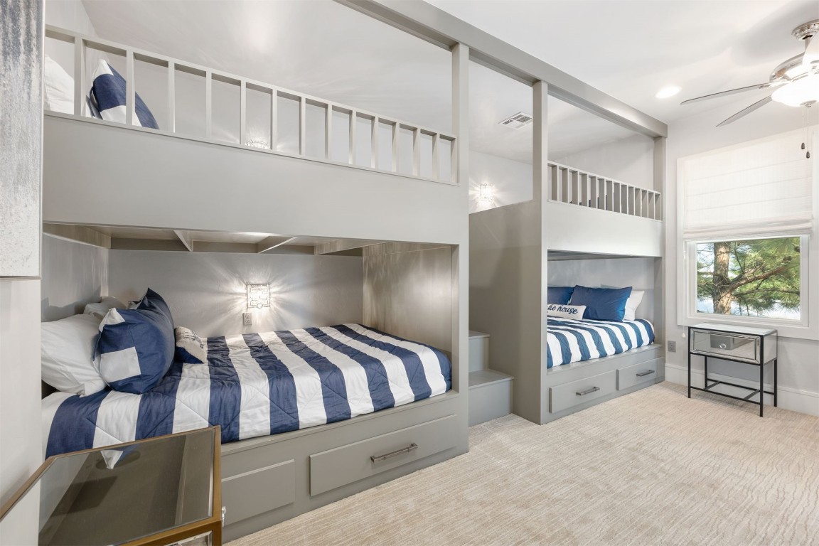 53 Boardwalk Street, Carlton Landing, OK 74432 carpeted bedroom featuring ceiling fan