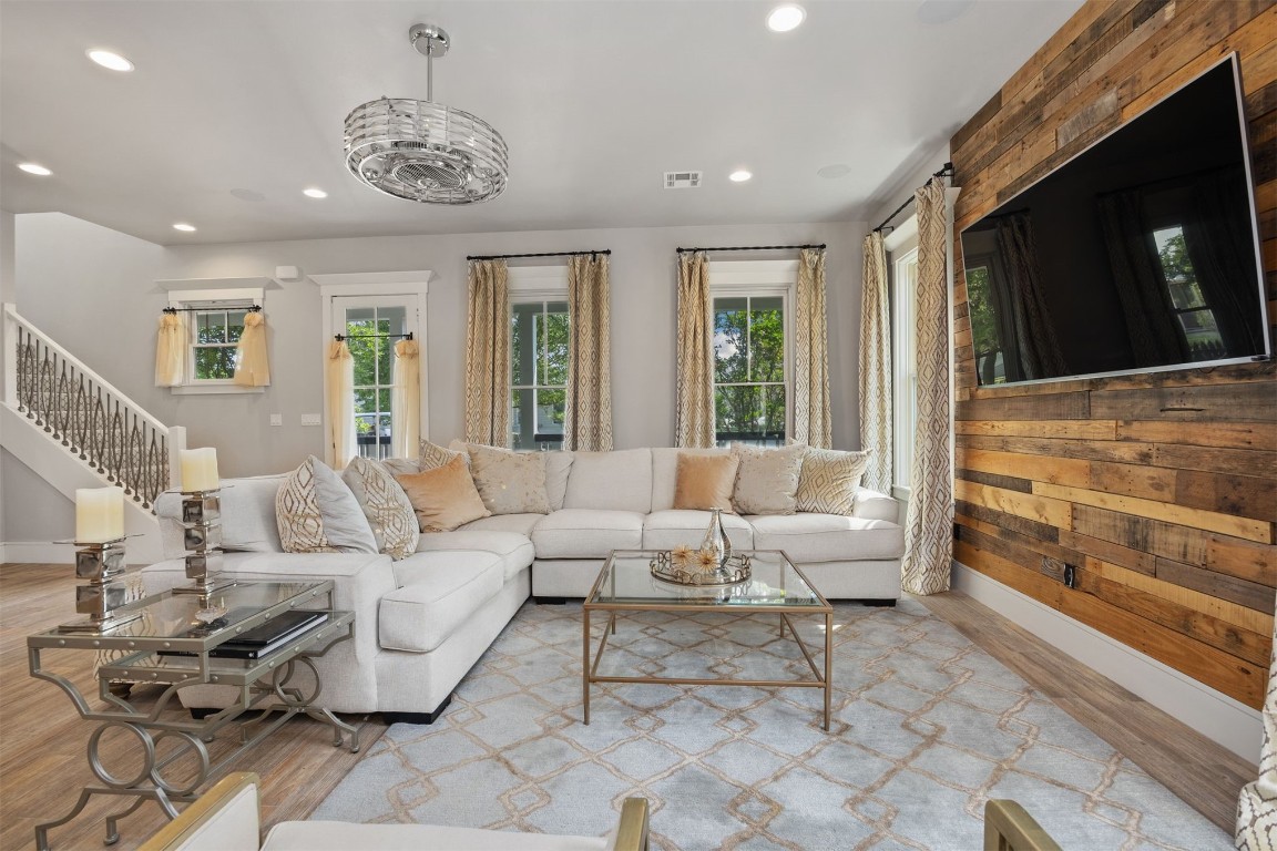 53 Boardwalk Street, Carlton Landing, OK 74432 living room featuring light wood-type flooring