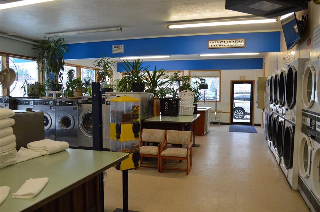 Downtown Columbia Falls premier laundromat and dry cleaning business!  Updated machines, very successful business with county-wide contracts. SELLER IS WILLING TO DO OWNER FINANCING WITH $350,000 DOWN WITH A 5 YEAR BALOON.  Call Mike Anderson at 406.261.9081 or your real estate professional.