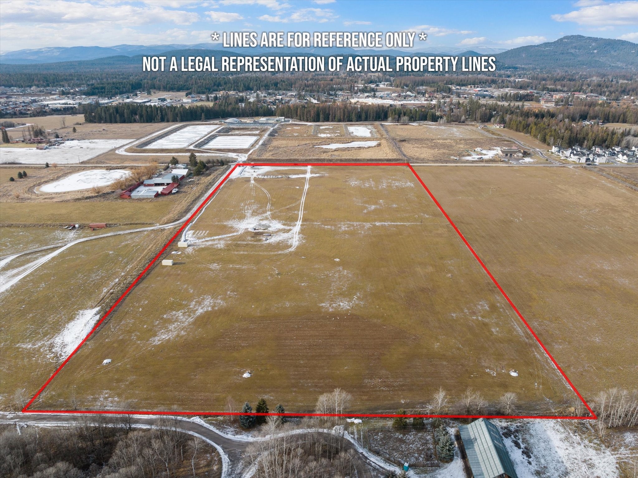 Positioned on the outskirts of Whitefish, these 20-level acres, just a mile from schools and two miles from downtown, hold significant residential development potential. With sweeping views of Whitefish Mountain Ski Resort and the Swan Mountain Range, this property should align seamlessly with the town's updating of its current growth policy. Ideal for future residential projects, this parcel comes with essential utilities nearby, including natural gas, electricity, telephone, fiber optics, cable TV, city water, and city sewer. This land serves as a strategic investment opportunity within Whitefish's evolving landscape. (Vision Whitefish 2045: the update and revision of the city growth policy needs to be completed by the end of May 2026) The Property is currently Zoned SAG-10 and in the county, not within the city limits of Whitefish. Some neighboring properties have been annexed into the City of Whitefish. This land is also ideal for an Estate or equestrian-oriented property. The owner plans to build a 30' X 48' x 16' Shop/RV Garage/Toy Barn on the Southwest corner of the lot. Construction will start in July 2024. The Owner also plans to install the septic and drain fields for the 5-bedroom main home and the 3-bedroom guest home this summer. (see documents fo r the 2019 approved septic design and layout)