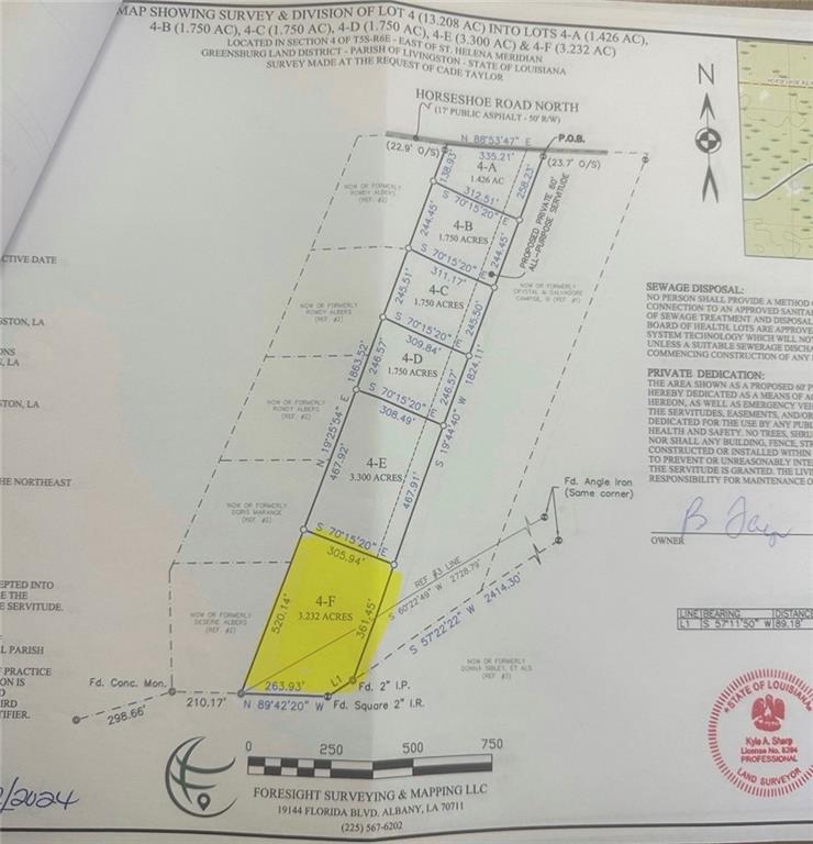 LOT 4F Horseshoe Road North Road, Independence, Louisiana image 1