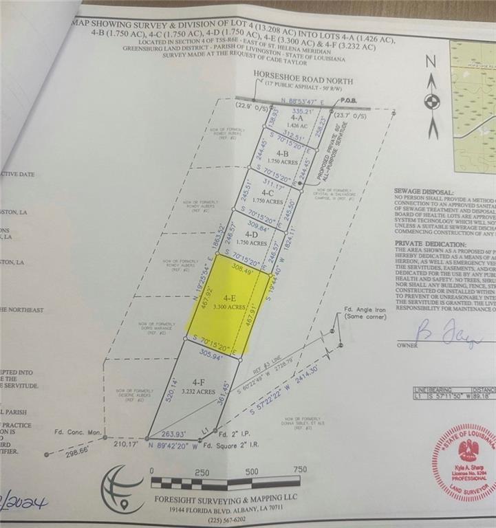 LOT 4E Horseshoe Road North Road, Independence, Louisiana image 1