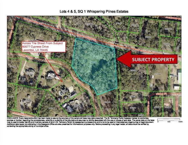 LOT 4 & 5 Cypress Drive, Lacombe, Louisiana image 1