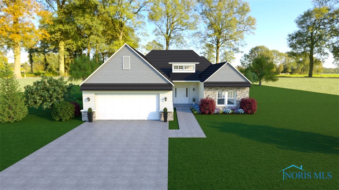 Possible floor plan for this lot. The Gulf: 2098 Sq. Ft. w/3 Bed, 2 Bath, sunroom, 2 car garage and partial basement.