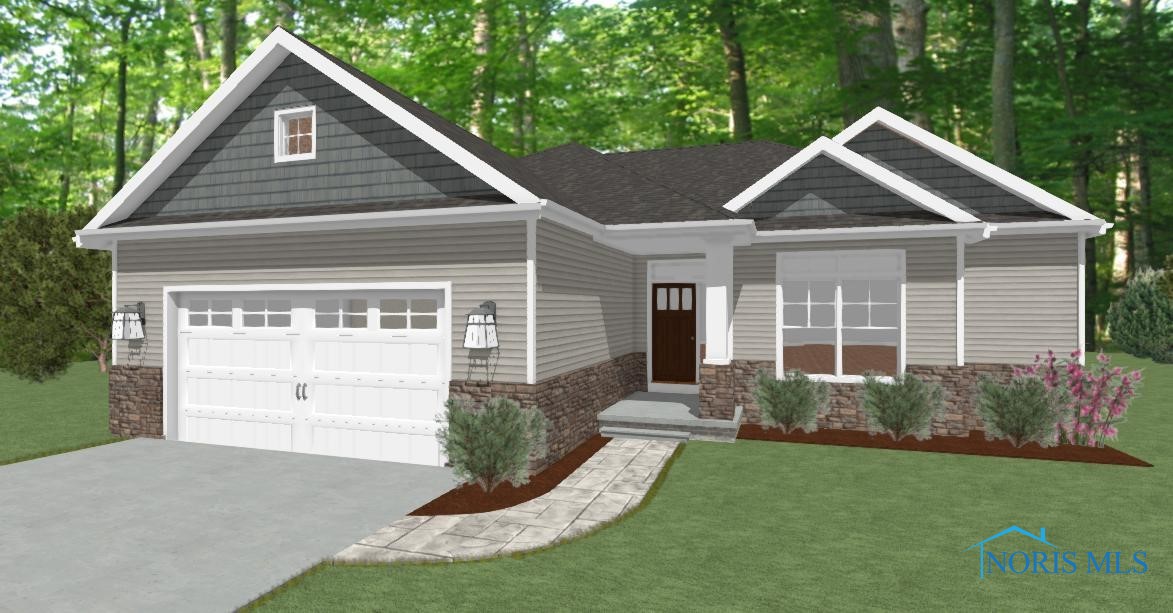 Possible floor plan for this lot. The Pine: 1952 Sq. Ft. w/3 Bed, 2 Bath, 2 car garage and a partial basement.