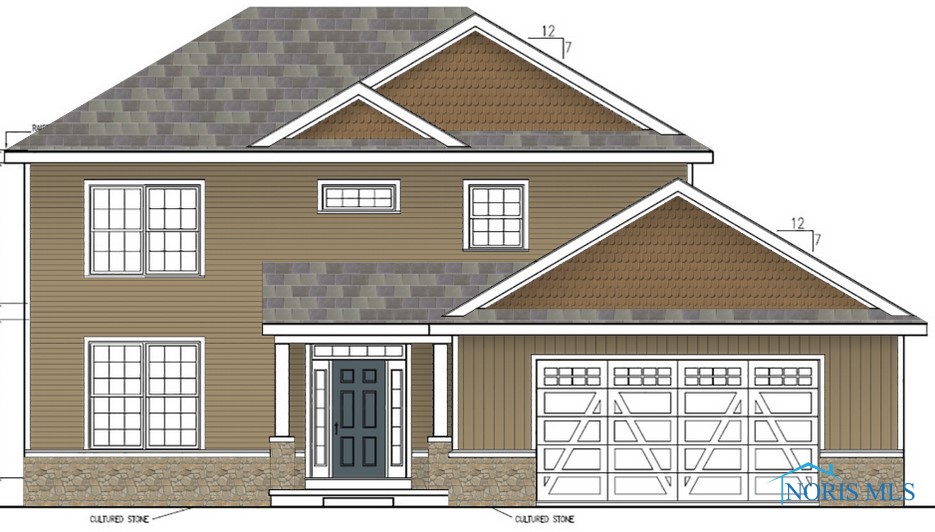 Possible floor plan for this lot. The Ridge:2207 Sq. Ft. w/4 Bed, 2.5 bath, 2 car garage and partial basement.