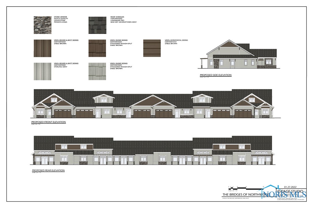 Front & Rear Elevation of 6-Unit Building