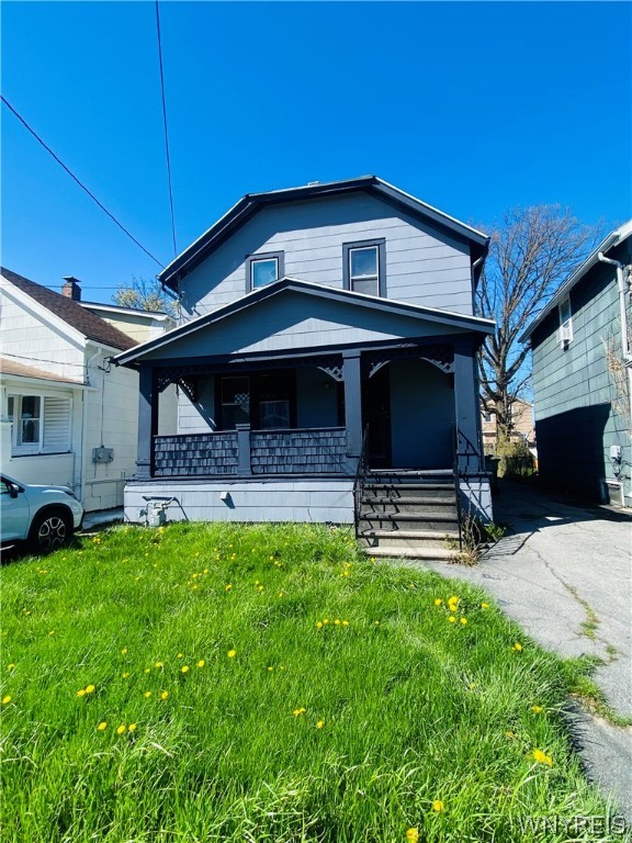 Convenient location close to all the community amenities and services Bailey Avenue and Suffolk have to offer including bus service. Great curb appeal with a large covered front porch. Ample off street parking and a big garage! Enjoy the air conditioning this summer.