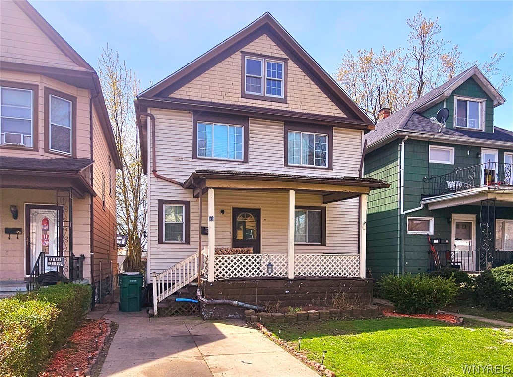 Welcome to this inviting 4-BD, 1.5-BTH HOME nestled in the heart of Buffalo's East Side Lovejoy Area where the owner is willing to consider offers between $120,000 - $150,000 - VR Pricing. Whether you are a astute investor seeking a promising property or a homeowner envisioning your spacious home, this residence holds immense potential. With a dash of tender loving care, it promises to transform into a haven of comfort and style. The partially finished walk-up attic, a versatile space awaits your creative touch. The full basement has forced air furnace/central AC, ensuring year-round comfort. Step outside to discover the inviting front porch and spacious rear deck, perfect for unwinding or hosting gatherings. Inside, expansive living areas, offering ample room for relaxation and entertainment. The spacious kitchen, complemented by a conveniently located 1/2 bath downstairs. Additional highlights include updated roofing & vinyl siding. Don't let this opportunity slip away. Offers, any and all, will be reviewed Monday May 13th. Schedule a viewing today & unlock the potential of this home that doesn't break the bank in a conveniently located neighborhood.