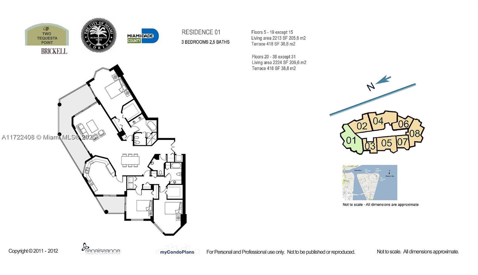 808 Brickell Key #3201, Miami FL 33131