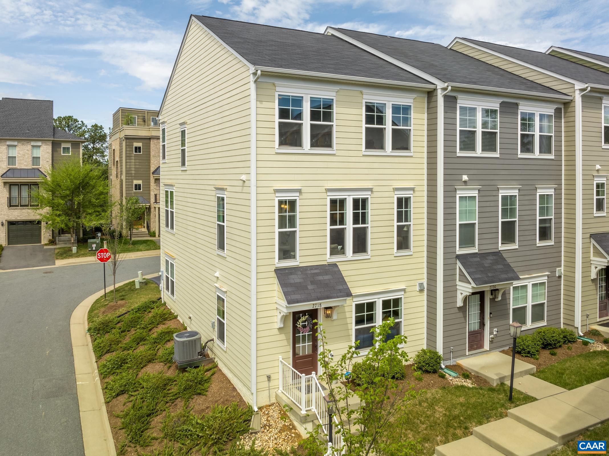 OPEN SUNDAY 4/23 1-3PM! Pristine end-unit townhouse sitting on one of the best elevated corner lots in the neighborhood with beautiful mountain views from every level plus 2-car garage! Step inside to an inviting foyer with hall closet. First floor bedroom (or home office) and full bath plus storage. Upstairs enjoy a bright, open concept Great room, spacious living area and powder room. A true chef's center island kitchen features an oversized breakfast bar, granite counters, stainless appliances and pantry closet. Nice size dining area opens to an elevated rear deck.  The top floor features three bedrooms, two baths and convenient laundry closet with extra room for storage. At a day's end, retreat to your owners suite featuring a walk-in closet, tiled luxury bath with a glass enclosed walk-in shower and dual sink vanity. HVAC system with upgraded air purification. Freshly sealed driveway and deck. Meticulously maintained. All systems just 5 years young.