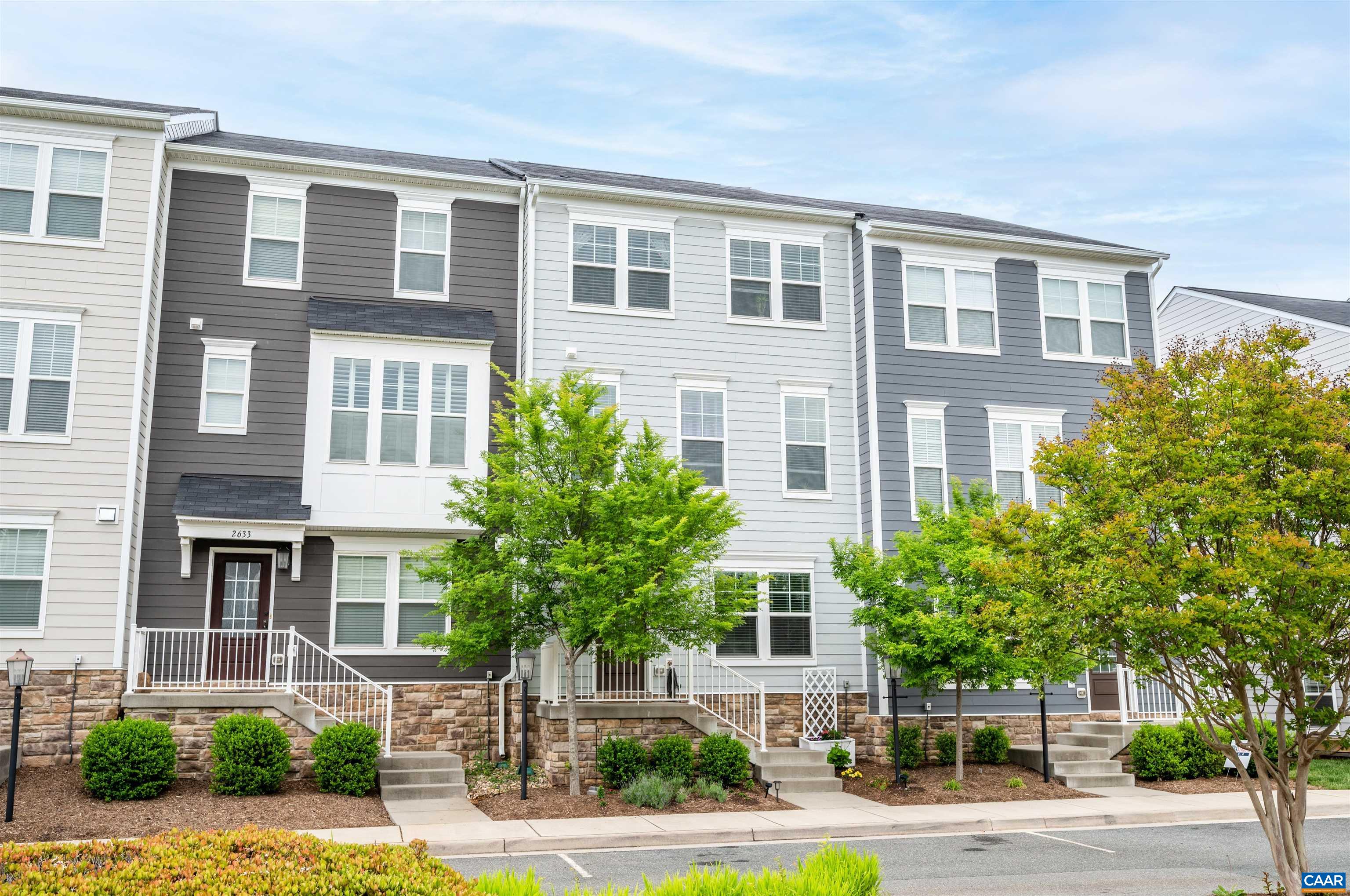 4-Bedroom Avinity townhome with 2-Car Garage! Beautiful open-concept main floor with tons of natural light. First floor bedroom with full bath could also be used as an office or guest room. Large kitchen with huge island, granite countertops and stainless steel appliances. Spacious, extended-width deck. 3 bedrooms on third level with convenient laundry room. Enjoy the neighborhood clubhouse, playground and gym, walk to Mountainview Elementary school and playground. Social neighborhood with weekly food trucks and holiday events. Convenient to downtown, 5th Street Station, UVA grounds and MJ Hospital.