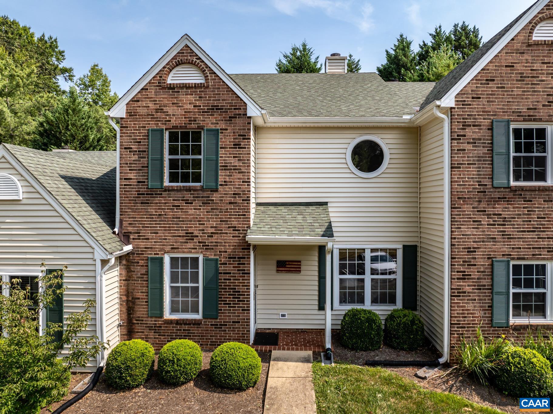 Nestled in one of the most desirable subdivisions in Albemarle County, this Forest Lakes North townhome is in beautiful condition. Unique dual sided glass enclosed wood burning fireplace can be enjoyed from both the family room and the dining room. 2 bedrooms. 2.5 bathrooms. Plenty of parking. HOA takes care of all exterior maintenance, roof, siding, lawncare. Private back yard with patio and attached utility shed. Super convenient to everything, NGIC, UVA, & Downtown. Walk to Hollymead Town Center, nearby shopping, 2 pools, tennis courts, basketball, walking trails, lakes, soccer fields.