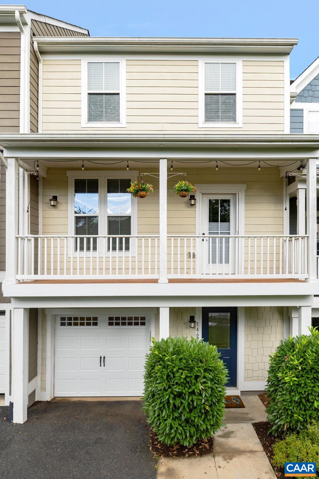 Mountain views, maintenance free living and new paint throughout await you in this desirable Western Albemarle Wickham Pond neighborhood home. Features include hardwood oak floors, an open concept living space that flows into a light-filled kitchen with high ceilings, a spacious island, tile flooring, corian countertops, maple cabinetry and stainless-steel appliances. From the main level, step onto your rear deck with a fenced back yard whose gate opens to the large, inviting community green space with a charming gazebo. Enjoy the mountain views from your walk-out front porch. The finished terrace level offers a welcoming foyer, an abundance of useable space and a large attached 1-car garage. Amenities include neighborhood trail system that encompasses the community pond, play area, clubhouse and fitness space. HOA covers exterior maintenance (roof included), landscaping, trash and snow removal. Just 5 min to Crozet, 15 to UVA & 20 to downtown C-ville. Crozet/Henley/Western Albemarle schools. This well established, picturesque neighborhood is the ideal location for easy access to dining, parks, hiking and activities. Updates include a new refrigerator (2023) and a new garage door, entire home professionally repainted (2024)