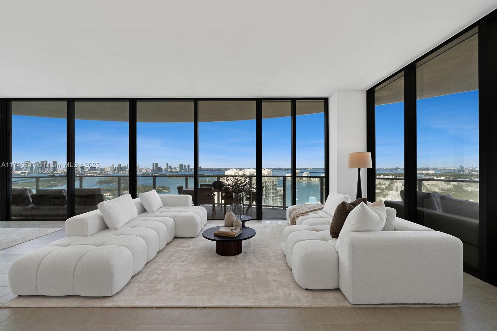 Step Inside with Me! This corner residence at the brand new Five Park stuns with panoramic skyline, bay and ocean views. These never before lived in interiors by Gabellini Sheppard present a private elevator foyer, 10’ ceilings, expansive floor-to-ceiling windows, an oversized 1,000 SF wrap-around terrace and versatile den. A modern kitchen showcases Italian oak cabinetry, marble finishes, Gaggenau appliances, and breakfast seating complemented by a bright dining setting with city views. The primary features a dual vanity marble bath with shower + soaking tub and spacious closet. Situated in the Canopy section of the tower, this residence offers premium amenities including 2 pools, 2 fitness studios, spa, beach service & proximity to a brand new park and to South of Fifth.