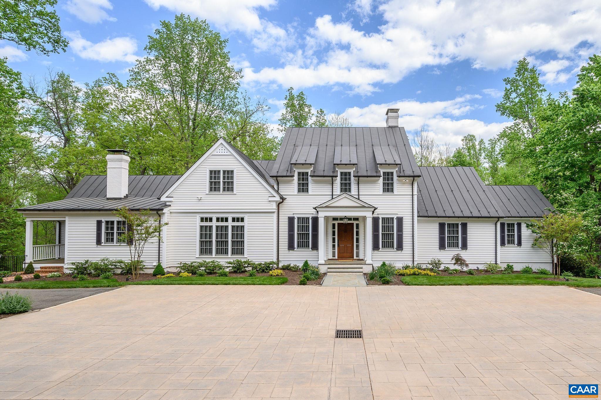 This luxe estate will be sold at Luxury AUCTION Without Reserve on September 18, 2025! List price for REFERENCE ONLY. Offered in cooperation with Platinum Luxury Auctions. Inquire for details. Timeless elegance and modern luxury set apart this one-of-a-kind estate in historic Farmington Country Club. The turnkey home is generous in scale and sophistication. Its meticulous renovation and expansion provide every comfort suitable to contemporary living. The primary suite is located on the first floor. The kitchen, with high-end appliances, custom cabinetry, and walk-in pantry, opens into the family and formal dining rooms, both of which access a stunning screened porch and allow for effortless entertaining, inside and out. There are six bedrooms in total, including three on the second floor. The terrace level, complete with two more bedrooms and a kitchenette, includes multiple versatile rooms, perfect for a theater, office, or home gym. The property maintains its privacy thanks to thoughtful siting, grading, and landscaping. The grounds include gardens, boxwoods, and centuries-old trees. Highlights include an elevator, three fireplaces, two laundry rooms, an oversized garage, copper roof and gutters, and a whole-house generator.