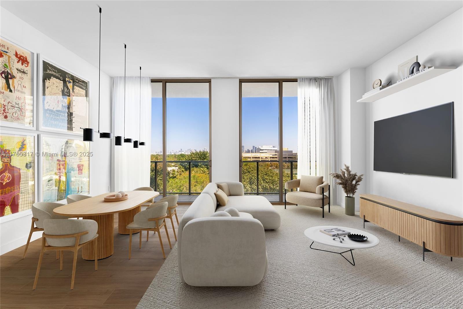 Enjoy true luxury in this stunning 3BR/3.5-BA corner unit at the newly completed Mr. C’s Residences in Coconut Grove. This sophisticated unit offers porcelain tile floors, soaring 10FT ceilings, & a private 430SF wraparound terrace w/breathtaking Downtown Miami, city & bay views. Open-concept living & dining area flows seamlessly into the Italian-designed Italkraft kitchen, w/terrazzo & quartz countertops, eat-in island, & top-tier Wolf/Sub-Zero appliances. Primary suite boasts terrace access, & a luxe spa-inspired bathroom w/soaking tub & glass rain shower. 2 other BR’s w/ensuite baths & beautiful city/bay views. 5-Star amenities - rooftop pool, bar & lounge, garden-level lap pool/cabanas, Cipriani restaurant/market, spa, gym, & 24-hour concierge & much more. Unparalleled Grove location.