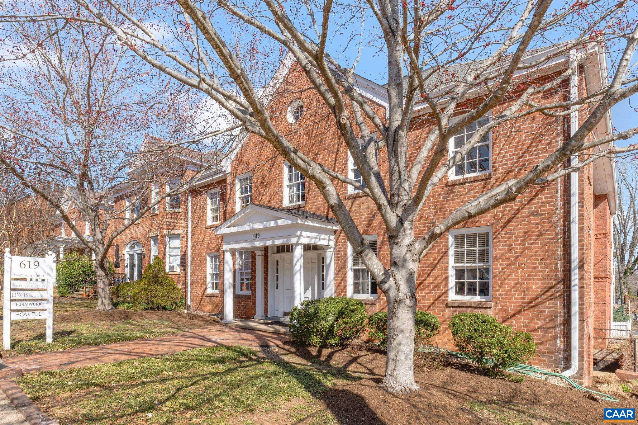 Unique opportunity to own a true piece of Charlottesville's history. This 3-bedroom condominium offers incredible charm with the original hardwood floors, arched doorways and built-in shelves. This home is located on the first floor and is a corner unit which enhances the natural light. The location is ideal! Just three blocks from the Historic Downtown Mall, Live Arts, the Paramount and a multitude of restaurants and shops. The large back deck is a perfect place to relax. The HOA dues include Water/Sewer, Heat, Ext. Maintenance and Landscaping. There is also a community laundry facility on the same level.   This Condominium can also be used as Commercial Space (perfect office).