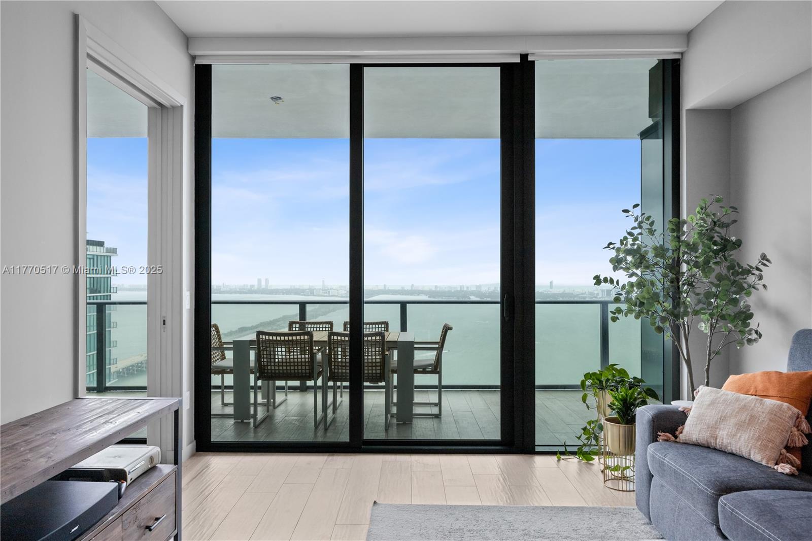 Stunning 2 bed / 2 bath + den residence on the 49th floor of Gran Paraiso, includes floor-to-ceiling windows with breathtaking views of Biscayne Bay and the Atlantic Ocean. This beautifully finished unit features elegant porcelain floors, custom-built closets, 10-foot ceilings, Wolf and Sub-Zero appliances, and motorized shades throughout.
Gran Paraiso offers an unparalleled lifestyle with world-class amenities: a bayfront lagoon-style pool, jacuzzi, tennis courts, spa with Hamam-style heated stone, massage rooms, theater, party lounge, arcade, golf simulator, bowling alley, co-working space, wine cellar, spinning room, and yoga room. Ideally located in the heart of the Paraiso District in Edgewater with access to a dog park, kids’ park, and the acclaimed AMARA restaurant.
Easy to show!