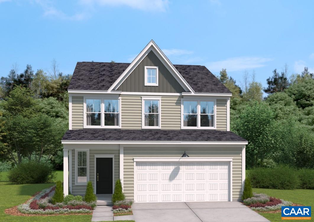 Looking for the convenience of Downtown Crozet living, the privacy of a wooded Homesite, and a home that can grow with you? You just found it at Pleasant Green. Enjoy bright, private, wooded views from the wall of windows in your Family Room and Dining Area, or take in the fresh air and listen to the sounds of a nearby babbling brook on the 12’x16’ Deck. A double-sized Kitchen Island is the heart of the open concept Main Level, and will likely become the go-to gathering spot. With plenty of chic grey cabinet storage and white quartz counter space, it makes a great spot for prepping dinner, serving a snack and helping with homework, or spreading out the buffet for parties with friends. Upstairs, enjoy the quiet in your King-size Primary Suite with a double-vanity-attached bath and an ample walk-in closet. Across the Sitting Room and near an additional Full Bath and Laundry, two more large Bedrooms also have walk-in closets. An unfinished walkout basement offers plenty of storage, workshop space, or room to expand your home in the future! *Similar photos from previously built homes. Estimated OCT/NOV 2025 completion. Visit the Pleasant Green Single Family Model to learn more!