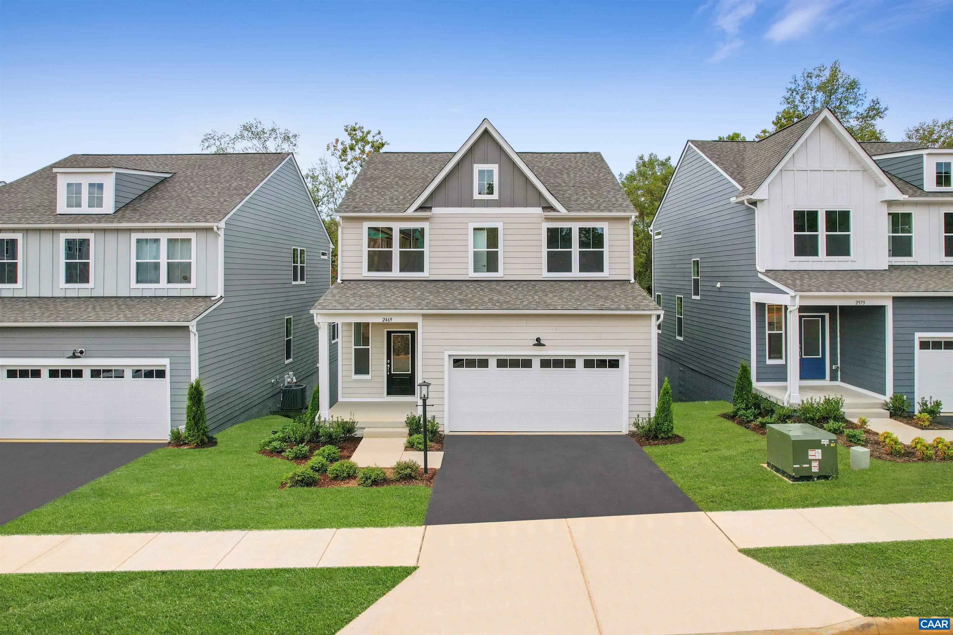 Discover the Perfect Blend of Nature, Convenience & Room to Grow at Pleasant Green with the Sheffield Floorplan!  Just 13 miles from UVA and in the heart of Downtown Crozet, this new home offers wooded privacy with walkable living. The Family and Dining Area feature a wall of windows with tree-lined views, while a 12’x16’ deck overlooks a babbling brook—perfect for relaxing or entertaining.  At the center of the open Main Level, a double Kitchen Island with grey cabinets and quartz counters anchors the space—ideal for meals, homework, or gatherings.  Upstairs, the King-size Primary Suite includes a double-vanity bath and walk-in closet. Two additional bedrooms with walk-ins share a full bath and sit off a cozy Sitting Room and laundry.  The unfinished walkout basement adds flexibility for storage, a gym, or a workshop now, with potential to finish later into a recreation room, office, or guest suite. Direct outdoor access makes it a true extension of your living space.  Community Highlights: Renovated clubhouse, fire pits, playground, and access to shops, dining, and trails.  Estimated completion: Sept. 2025. For a limited time, receive $25,000 in incentives. Homes here move quickly—visit the Pleasant Green Model today.