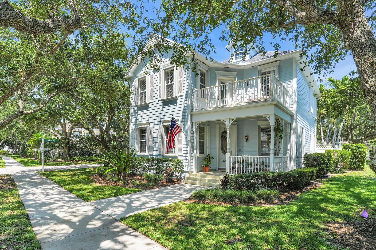 **Interior freshly painted this week** Welcome to 211 Barbados Drive, Jupiter, FL - a rare corner-lot gem located in the highly sought-after community of the Island at Abacoa. This beautifully updated 3-bedroom, 2.5-bathroom pool home with a den offers the perfect blend of comfort, style, and South Florida living.  Step inside to an open floor plan that flows effortlessly from the spacious great room to your own private backyard oasis. Downstairs, you'll find a dedicated office with French doors--perfect for working from home or a quiet retreat.The kitchen features white cabinetry, granite countertops, tile backsplash, stainless steel appliances, pendant lighting, and a custom-built wine bar with additional cabinetry for extra storage. Upstairs, the home boasts three bedrooms and two full baths, including a generous primary suite with dual walk-in closets and a beautifully updated en suite bathroom with a sleek vanity and modern shower. Between the two guest bedrooms, enjoy a charming private porch, ideal for reading, relaxing, or soaking in the Florida breeze.
The triple sliders in the family room open up to a show-stopping outdoor space designed for entertaining. Enjoy a custom saltwater pool, an outdoor kitchen, retractable awning, and an inviting outdoor living room, your own slice of paradise.
Additional features include luxury vinyl plank flooring throughout the main level, stairs, and primary suite, crown molding, and accordion shutters for added storm protection and peace of mind.  The roof was replaced in 2018.  
The Island at Abacoa offers a picturesque setting nestled next to Abacoa Golf Club and is just a short stroll to the lively Abacoa Town Center and Roger Dean Stadium, Spring Training home to the St. Louis Cardinals and Miami Marlins. Enjoy being minutes from world-class dining, shopping, pristine beaches, top golf courses, and only 20 minutes from Palm Beach International Airport (PBIA).
Don't miss this opportunity to own a beautifully upgraded home in one of Jupiter's most desirable neighborhoods!