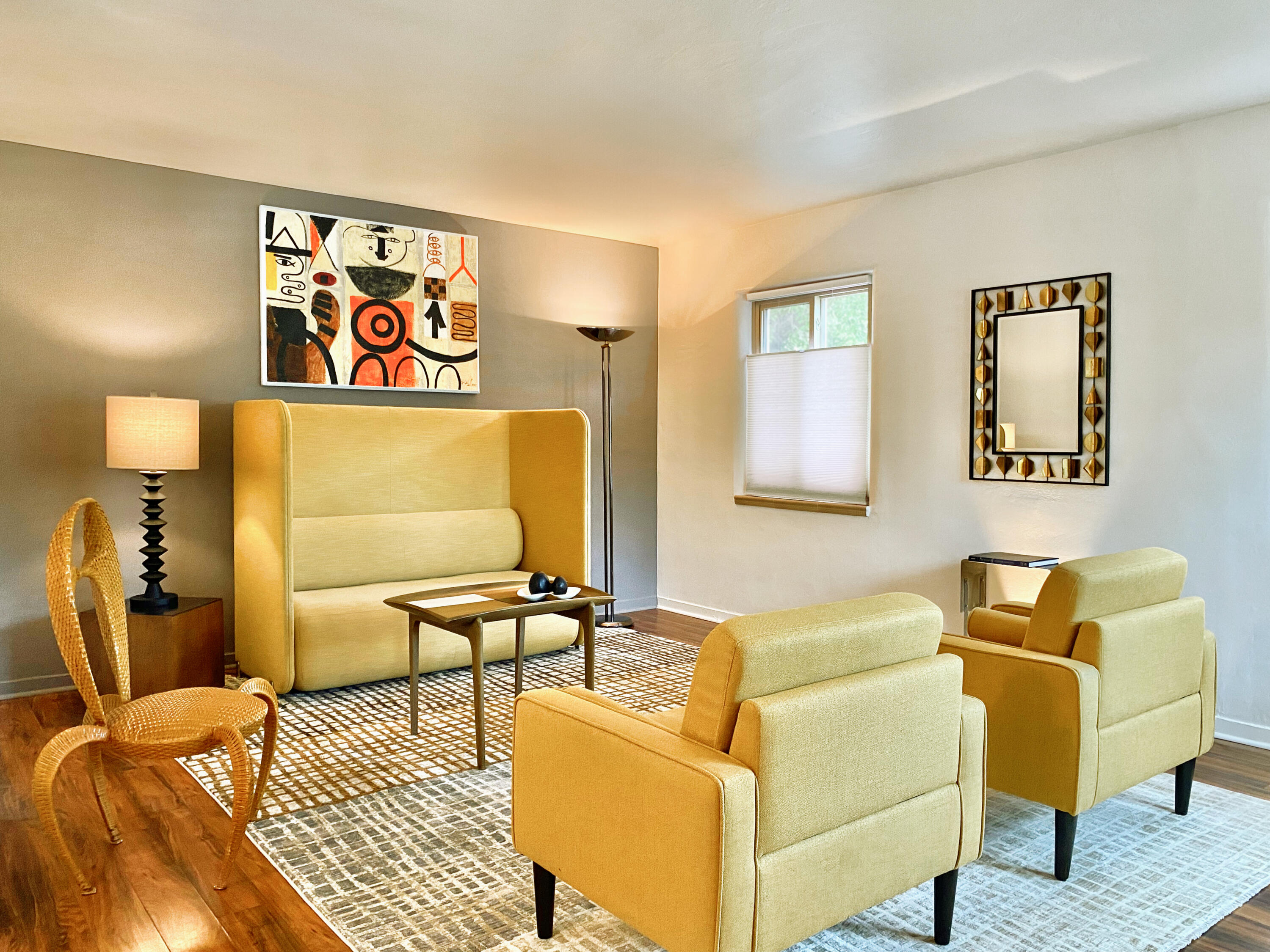 AMAZING PRICE in HISTORIC NOB HILL! This spacious, well maintained, 1950's 2,380 sq. ft. one-story home sits on a generously sized lot, and it is close to everything! The semicircular driveway welcomes you to a beautiful portal overlooking the garden and tree lined street. The Open Plan interior living space, perfect for entertaining, and a wood burning fireplace! There is also a Family Room, a Primary Bedroom Suite, plus (3) additional bedrooms and fully remodeled bathrooms; one with a jetted tub, the other with a walk-in shower. The west wing of the home has a private entrance via the interior courtyard. Your choice to keep the Studio/Laundry Room or reinstate the original one-car garage. All appliances convey. You will enjoy the annual harvest from your own fruit trees. Welcome Home!