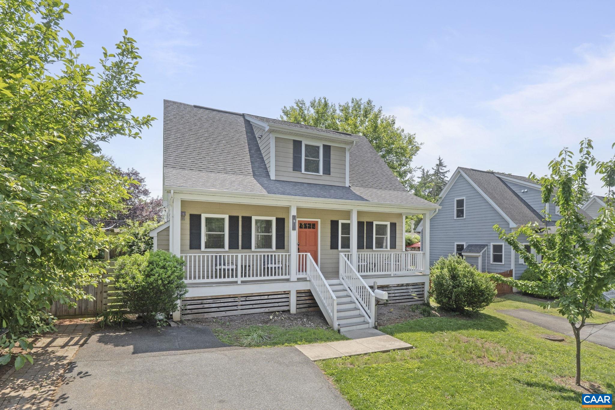 OPEN SATURDAY AUGUST 30 FROM 1 TO 3 PM. Gorgeous home in the heart of downtown Charlottesville! This beautifully maintained residence offers an open floor plan, perfect for entertaining. The spacious great room with a cozy gas fireplace flows seamlessly into the kitchen, creating a warm and inviting gathering space. The first-floor primary suite features a trey ceiling, large walk-in closet, and a spa-like ensuite with double vanities—ideal for comfortable one-level living. Upstairs, you’ll find two generously sized bedrooms, a full bath, and a charming reading nook.Enjoy the private fenced backyard with a low-maintenance composite deck, or unwind on the welcoming covered front porch. All just minutes from downtown, UVA, Pantops, the Rivanna Trail, and I-64—this home combines style,comfort and convenience.