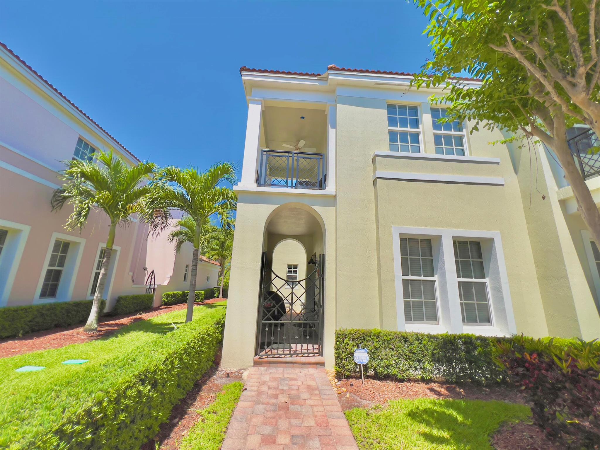 A stunning, spacious townhome in the highly sought-after Central Park community in Boca Raton. Located on a quiet street, this corner unit boasts 3 bedrooms and 3 bathrooms with a secluded entrance, and an outside sitting area.The main floor features large tile throughout, with low-pile carpeting on the stairs and upper floors.The cozy kitchen features stainless steel appliances, a granite top bar area and tall cherry cabinets with abundant storage space.The Master Suite features a study nook and access to a secluded balcony, with generous closet space and an en-suite bathroom that makes it a perfect private escape. Only seven minutes from the beach and within 4 minutes of shopping, supermarkets, and restaurants, reach out and make this quiet corner unit yours today!