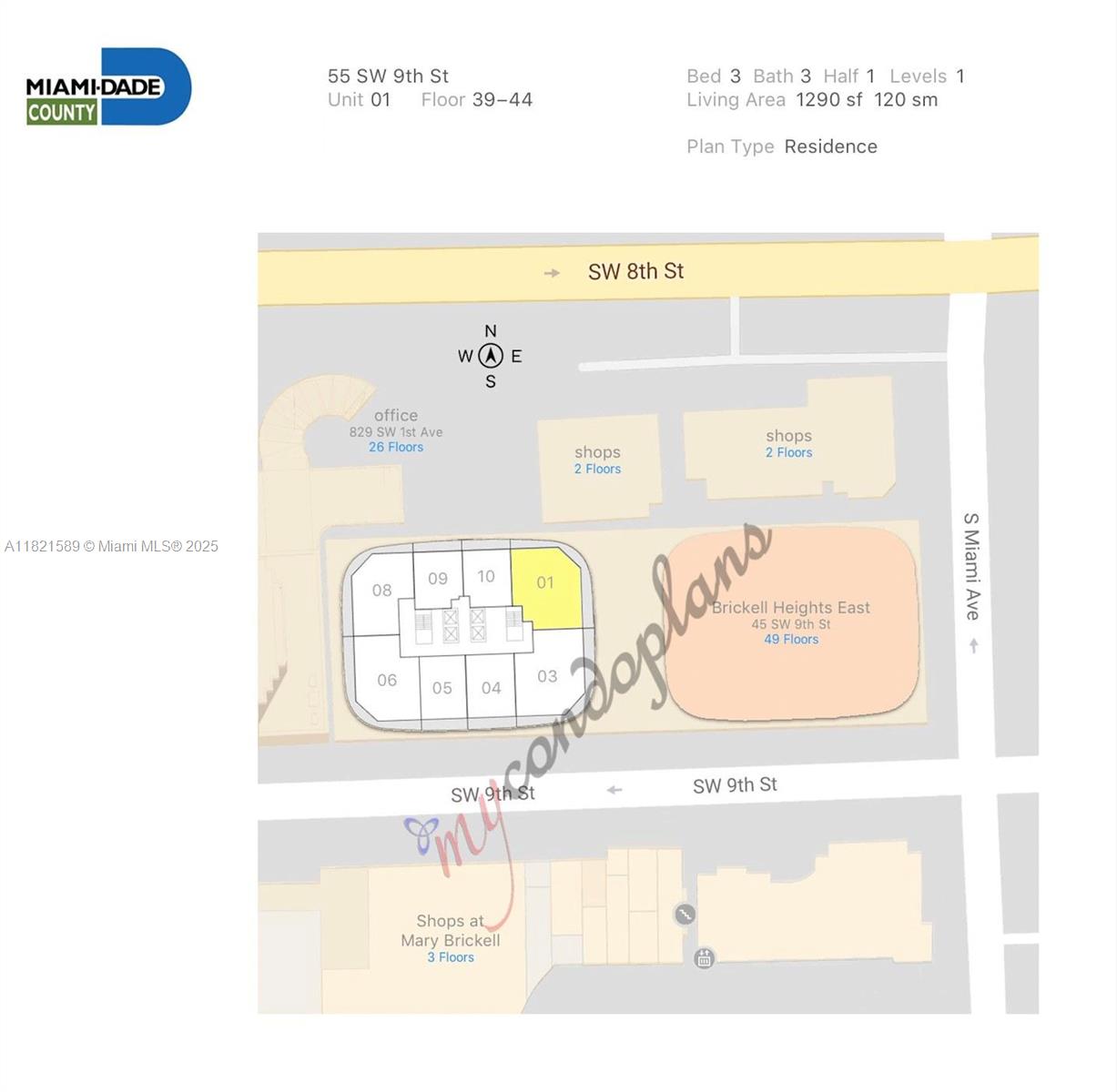 55 SW 9th St #4201, Miami FL 33130