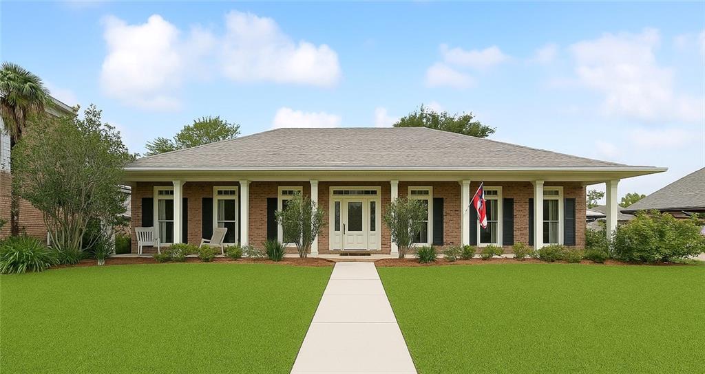 Located in the highly sought-after Ormond Country Club Estates, this meticulous property offers 4 bedrooms, 3,231 sq ft of heated and cooled living space on an oversized 90x130 lot. This spacious home features bamboo wood floors, a great room with 11-ft ceilings, gas fireplace, custom built-ins, crown molding, and French doors leading to the sunroom with central AC and brick flooring. The living and dining room, along with a large den, offer plenty of room for entertainment. The primary suite includes a tray ceiling, two walk-in closets, a superbly renovated bathroom with claw foot tub, and walk-in shower. The full baths have been beautifully updated. Extra perks include a newer roof, low flood insurance, loads of storage, fenced yard, lush gardens, storage shed, two car garage, rear yard access and plenty of parking for an RV or boat. Excellent St. Charles Parish school system, conveniently located near Airline Hwy with easy I-310 access. NOTE: Listing square footage includes heated and cooled sunroom.
