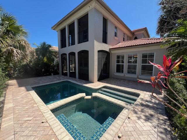 Lakefront Luxury in Evergrene - 1820 Flower Drive, Palm Beach GardensWelcome to this beautifully updated 3-bedroom, 2.5-bath lakefront home in the exclusive, guard-gated community of Evergrene. Featuring over 2,300 sq ft of living space, this residence offers a private heated pool and spa, engineered wood and tile flooring throughout, a gas-equipped kitchen with white cabinetry, and a versatile upstairs loft. Enjoy peaceful lake views from your primary suite's private balcony and entertain with ease from your screened patio.Evergrene is a lush, Audubon Gold-Certified sanctuary with resort-style amenities including a clubhouse, tiki bar, fitness center, heated pool, splash park, tennis, pickleball, walking trails, and more--all just minutes from world-class shopping, dining,(see more) and golf in Palm Beach Gardens.

Best of all, you're just a short drive to the stunning beaches of Juno and Jupiter, where turquoise waters, scenic piers, and nature preserves await. This is South Florida living at its finest&#x14;offering the perfect blend of luxury, lifestyle, and location.

Schedule your private showing today and discover the lifestyle that awaits at 1820 Flower Drive.