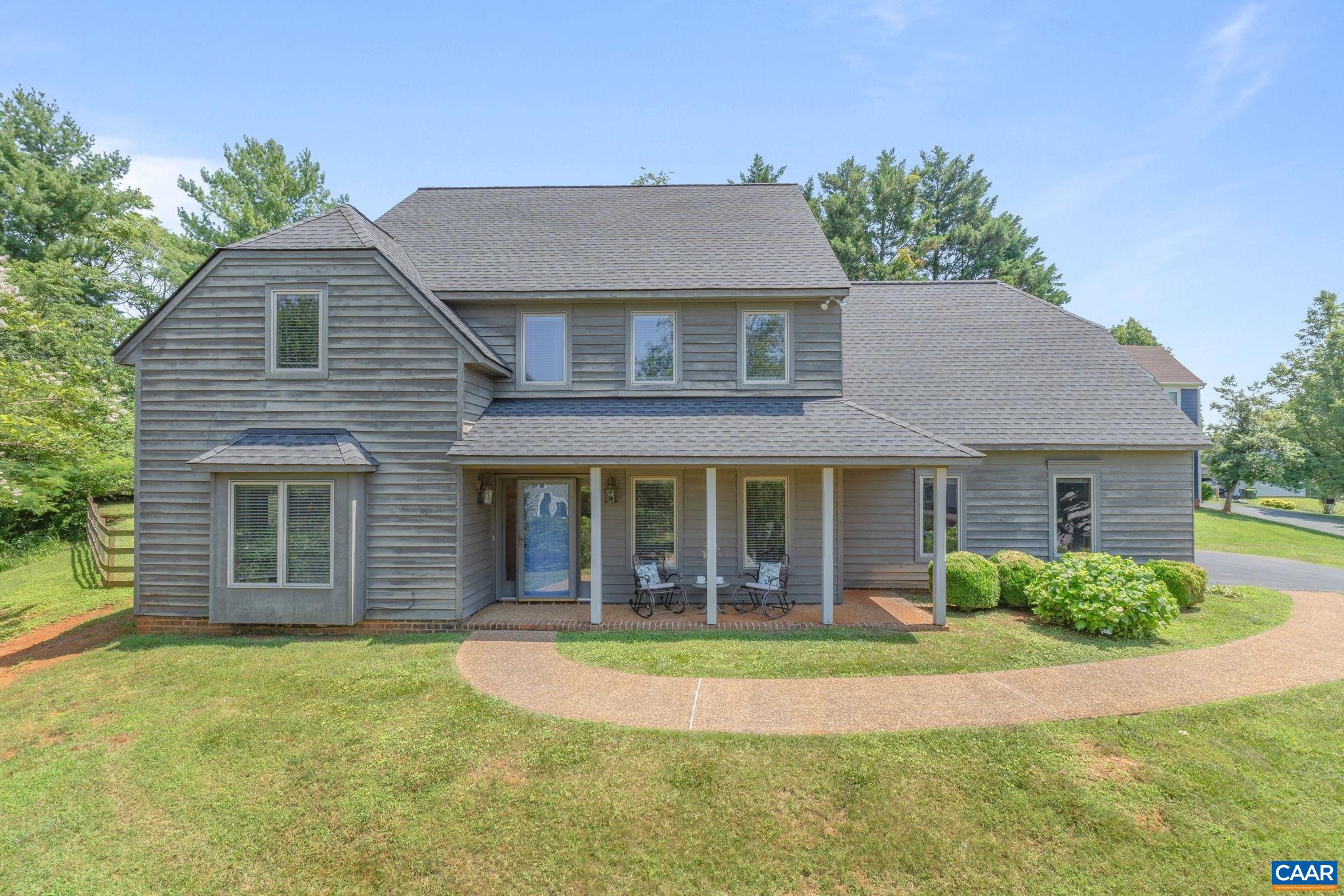 Price Reduced!  First Time on the Market!   This charming 4BR 2.5BA home is in the highly sought-after Highland neighborhood of Crozet.  Its CONVENIENT LOCATION is less than 10 minutes to W Albemarle schools and an easy commute to UVA (17 min).   On a quiet cul-de-sac, mature foliage provides privacy while still allowing winter mountain views. The welcoming front porch is perfect for morning coffee, while the private backyard patio for relaxing and dining al fresco.   The layout flows seamlessly between the living room, family room, kitchen, and dining area.  Upstairs are all BRAND NEW CARPET in all bedrooms.  Primary suite has an ensuite bath and a flexible BONUS ROOM for a dressing room or cozy retreat.  While the house is move-in ready, the seller has left interior paint choices to the future owner.  Plenty of space in the attached 2-car garage for vehicles, tools and storage.  BRAND NEW HVAC has 10-yr manufacturer’s warranty and 1-yr labor warranty.   New price reflects project estimates provided in the Documents section.   Open House on Sat, July 19, 1-3 pm.