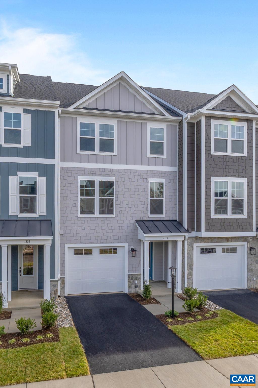 This Holly townhome in The Grove at Brookhill is under construction now and expected to be completed in December 2025. Located in a newly released section of the neighborhood with easy access to Route 29, this home offers four levels of living space. The first floor includes a private bedroom with a full en suite bathroom and an attached 1-car garage. On the second floor, you'll find a bright, open layout with a galley kitchen, dining area, family room, walk-in pantry, half bath, and access to the deck. The third floor features a laundry closet, the primary suite with a large walk-in closet and private bath with a shower, plus two additional bedrooms and a full bathroom. At the top, a fourth-floor loft opens to a rooftop terrace. Pricing includes all structural choices and interior design finishes. Photos are similar and may show optional features.
