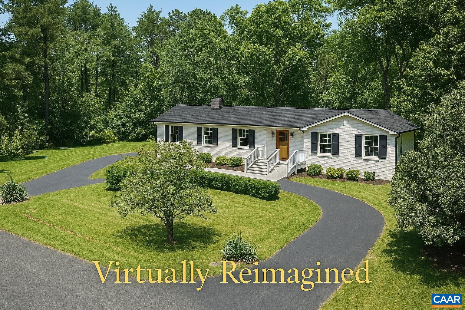 BRING YOUR VISION! $20k UPDATING ALLOWANCE NOW OFFERED! Open your next chapter in this must-see brick home! Space for everyone with 5 bedrooms; main level living; 2 beautiful acres; wonderful privacy; and super convenient location, less than 15 minutes from Charlottesville. An extraordinary value! Bathed in natural light and ready for your personal touches. Much of the main level has been freshly painted and offers a living room, study/den, spacious eat-in kitchen, gorgeous family room with woodstove and its own brand new HVAC system plus primary suite with adjoining home office and 4 additional bedrooms. The bright and cheerful terrace level features a 2nd primary suite, rec room, 2nd home office and another awesome family room with wood stove. Absolutely ideal for multi generation living with plenty of room for a kitchenette, plus separate entrance and covered patio. Newly stained decking in rear is a perfect spot to entertain, unwind and take in the sights and sounds of nature. Neighborhood access to the Rivanna Reservoir via lovely woodland path. Minutes from schools, shopping, dining and restaurants. Short drive to Ivy Creek Natural Area and Chris Green Lake plus hiking/biking trails, swimming holes, wineries and breweries.