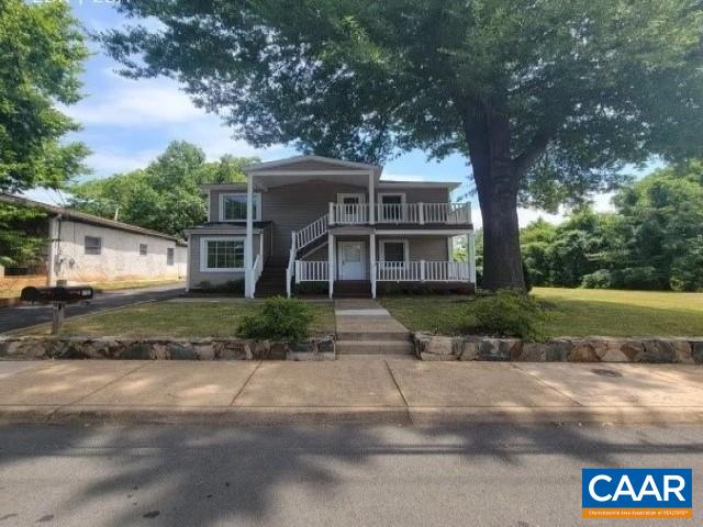 Don’t miss this exceptional investment opportunity just 3 blocks from the vibrant Charlottesville Downtown Mall. This over/under duplex was extensively renovated in 2019 and offers modern amenities, reliable rental income, and development potential. Property Features: New HVAC, electrical, plumbing, bathrooms, kitchen appliances, cabinets (Unit A), lighting, flooring, windows, doors, Trex decking, roof, and stackable washer/dryer units. Unit A: 1,028 sq ft, 2BR, 1.5 BA,  and access to a 325 sq ft unfinished basement. Unit B: 812 sq ft with 2 BR, 1 full BA  Both units feature private front and rear decks, in-unit laundry, and updated finishes throughout. Parking: Off-street parking in the rear for up to 4 vehicles, plus ample on-street parking. Location: Walkable to restaurants, shops, and public transportation. Adjacent to the expansive IX property. Income Potential: Unit A: Currently rented at $1,975/month. Unit B: Currently rented at $1,980/month. Development Opportunity: Located next to a vacant lot and benefiting from newly approved NX-8 zoning, this property holds significant potential for or future development or expansion, especially given its proximity to the growing IX Art Park district.