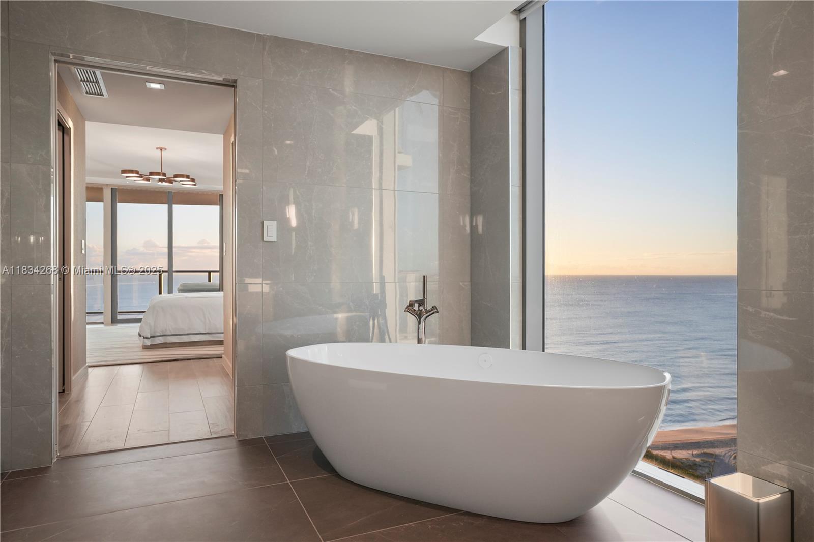 Southeast corner unit on the 15th floor with direct east ocean views and west facing sunset views. This 3 bed 3.5 bath residence offers 2,500 sq ft of turnkey luxury, fully furnished by Farache Bromberg with timeless designer details. Flow through layout with floor-to-ceiling glass in every room, built-in closets, and high end, timeless finishes throughout. Experience resort style amenities including two pools for sunrise and sunset, a state of the art fitness center with steam room and sauna, coffee room, theatre room, wine room, and elegant club room. Move in ready, just bring your suitcase.