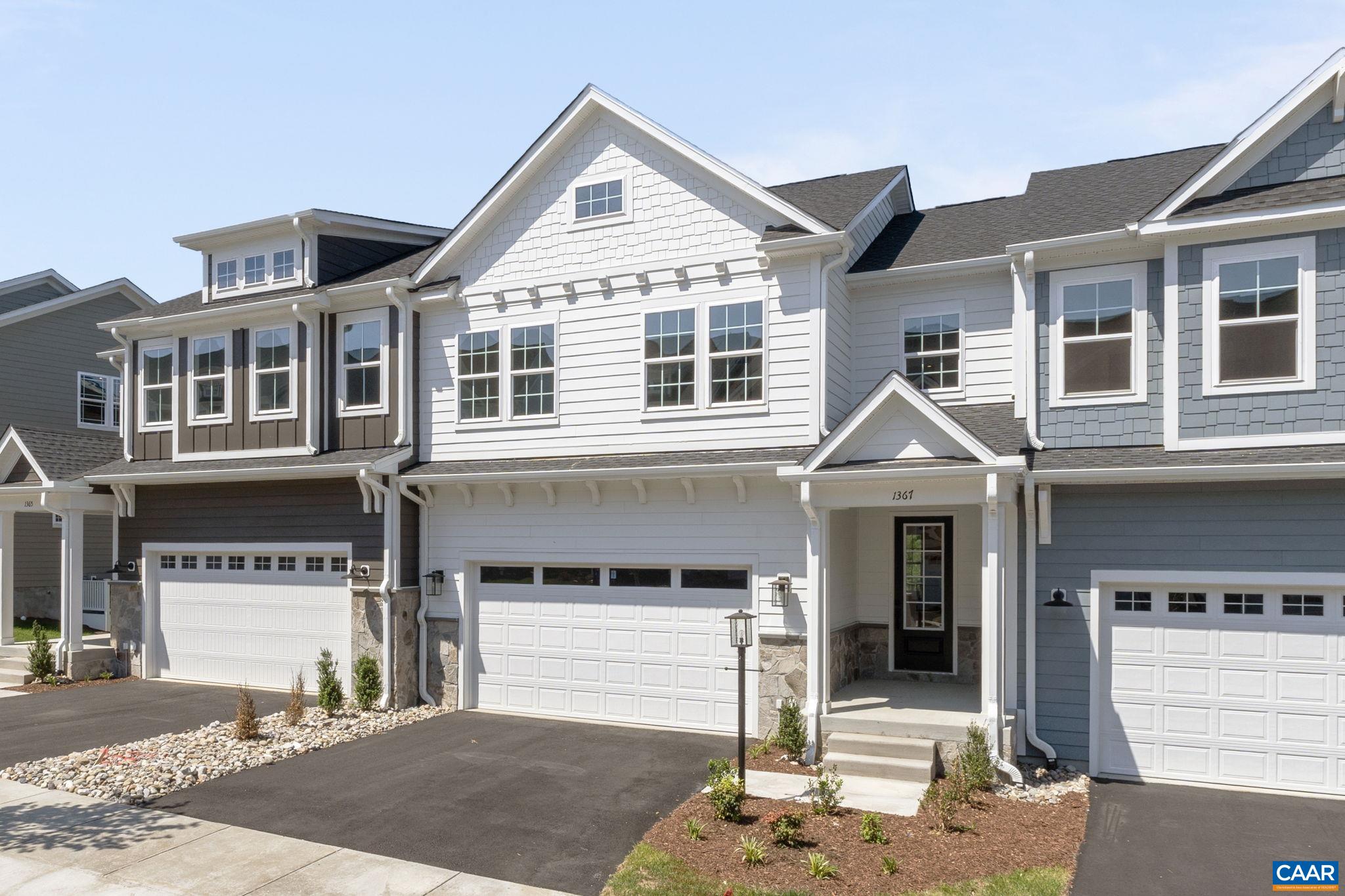 Located in The Grove at Brookhill, this interior-unit Bayberry villa offers low-maintenance living with convenient access to Route 29 North. The main level includes a comfortable primary suite with its own bath and walk-in closet, along with an open layout that connects the kitchen, dining, and family room. The kitchen is well-equipped with a walk-in pantry, soft-close cabinets, and quartz counters, while the family room adds a touch of warmth with an electric fireplace. A dedicated mudroom and laundry area help keep things organized. Upstairs, you'll find two more bedrooms, a full bath, a loft area, and a small pocket office that can be used for a variety of needs. Out back, a screened porch and grilling deck provide a relaxing outdoor space for everyday enjoyment or casual get-togethers. Other highlights include luxury vinyl plank and tile flooring in the main living areas, modern finishes, real stone accents on the exterior, and a two-car garage. The future Brookhill Town Center will offer nearby shops, restaurants, and walking paths. Photos are of the actual home.