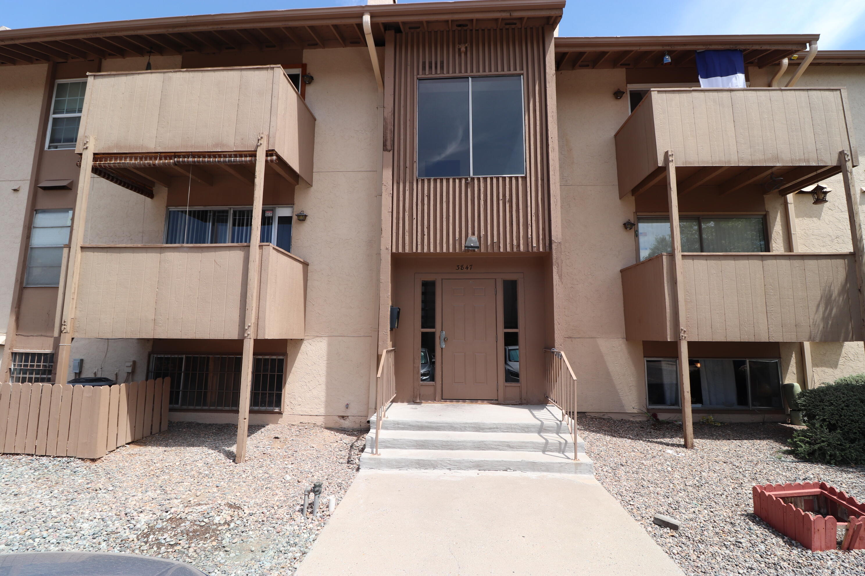 Why rent and pay for a gym membership when you can own a condo with everything included? Located at back of complex away from Montgomery traffic. One bedroom with spacious walk-in closet.  Dining room can also be used as an office or guest BR, if needed.  No carpet for easy maintenance. New energy efficient sliding door to balcony that over looks pool area.  HOA fee includes: water, sewer, trash and gas so owner only pays Electric! Hillcrest Park HOA amenities include: exterior building and common area maintenance, pool, clubhouse, sauna, exercise room with equipment, pool table, two fireplaces, TV, Dining and bar area, and much more.  Complex also includes a laundry building with washers, dryers, laundry sink, and folding table. Title with Title Alliance of NM-Tara Ross.