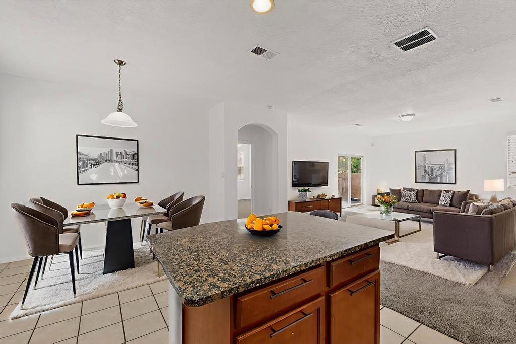 $3000 SELLER CONCESSION!! Welcome to this 4 bed, 2 bath gem in the sought-after Montecito neighborhood! Perched atop the scenic Petroglyphs, this home features an open floor plan, a modern kitchen, and inviting living spaces perfect for entertaining or unwinding. Step out into a spacious backyard ideal for summer BBQs or peaceful morning coffee. Beyond the home, enjoy all the amenities this vibrant community offers--including a pool, clubhouse, park, and walking trails. With easy access to nearby shopping and restaurants this home offers the perfect blend of comfort, convenience, and New Mexico charm. Come see it today and make it yours!