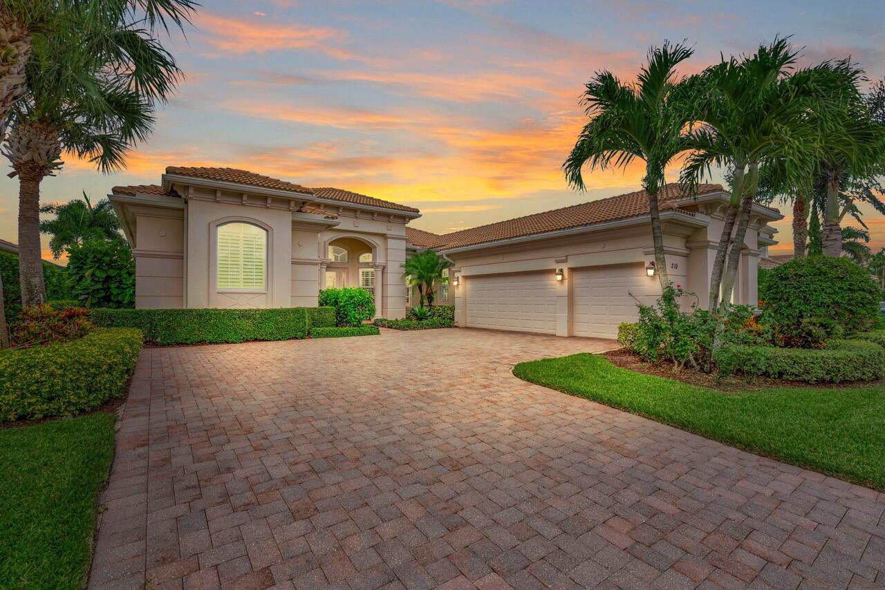 Welcome home to this immaculate 4-bedroom, 4 Bath, one-story expanded Castania model in the prestigious Jupiter Country Club. Enjoy maintenance-free living in a well-planned layout featuring an expanded family room, refined finishes with 5-inch crown molding in every room. The kitchen is ideal for both quiet mornings & entertaining, with a gas cooktop, top-tier appliances, and beautifully glazed cabinetry. Premium upgrades enhance style and function in every space. The expanded 25-ft master suite offers a true retreat with space to relax and recharge. Step outside to your private tropical paradise--complete with a large patio, covered lanai, retractable awning, & beautiful pool overlooking the 6th hole. This home offers the ultimate in comfort and elegance within a resort style community.