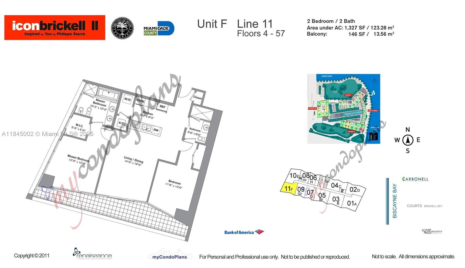 495 Brickell Ave #1211, Miami FL 33131