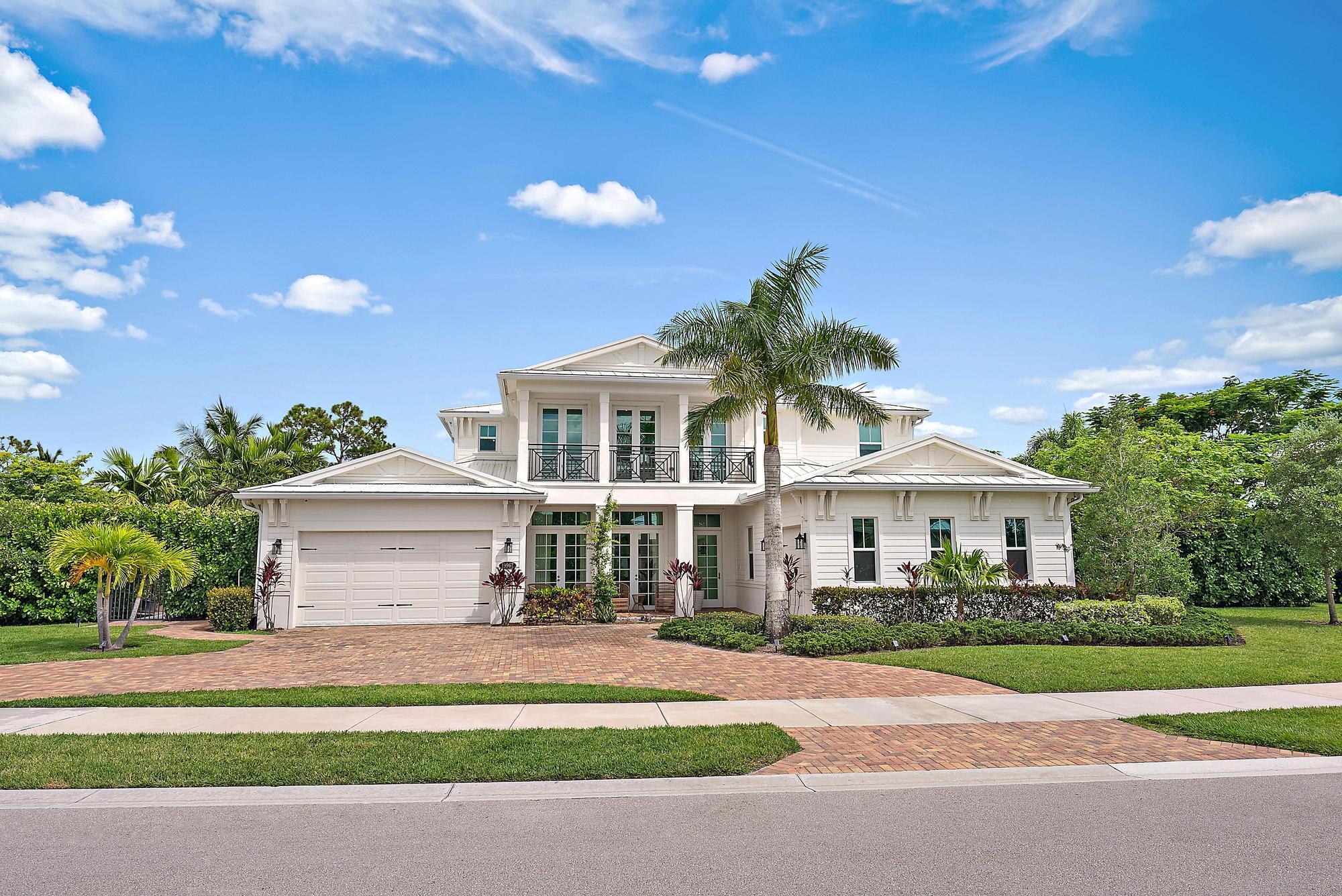ABSOLUTELY HIDDEN GEM! Nestled on a 1/2 ACRE private PRESERVE lot in the highly sought-after gated community of Prado in Jupiter, this beautiful coastal designed 2020 CBS home; offers the perfect blend of elegance, comfort, and modern amenities. Boasting 5 spacious bedrooms plus a versatile loft & den, 4.5 designer bathrooms, & a 3-car garage, this residence is thoughtfully crafted to suit the needs of today's discerning homeowner.Step outside into your personal oasis--an entertainer's dream featuring complete landscaped privacy, a custom pool with sun shelf, relaxing hot tub, & turf area with a private putting green & chimenea perfect for gatherings. The fully fenced backyard offers peace of mind while providing ample space for family fun & outdoor living. Inside, enjoy high-end finishes including custom fixtures, open concept living areas, soaring ceilings and abundant natural light throughout. Every detail has been curated with style and function in mind, making this home as beautiful as it is livable. The main living areas offer wood plank tile floors, the kitchen is a chef's dream including high end monogram appliances (including gas stove), quartz countertops, backsplash, white maple wood cabinetry with extended kitchen cabinetry perfect for all of your storage needs, a large kitchen island ideal to entertain family &amp; guests. The extended main bedroom is located on the lower level with a luxurious bath, freestanding tub &amp; generously sized walk-in closet. Experience luxury living in a serene natural setting, all within minutes of Jupiter's top-rated schools, pristine beaches, golf courses, and vibrant dining and shopping destinations.