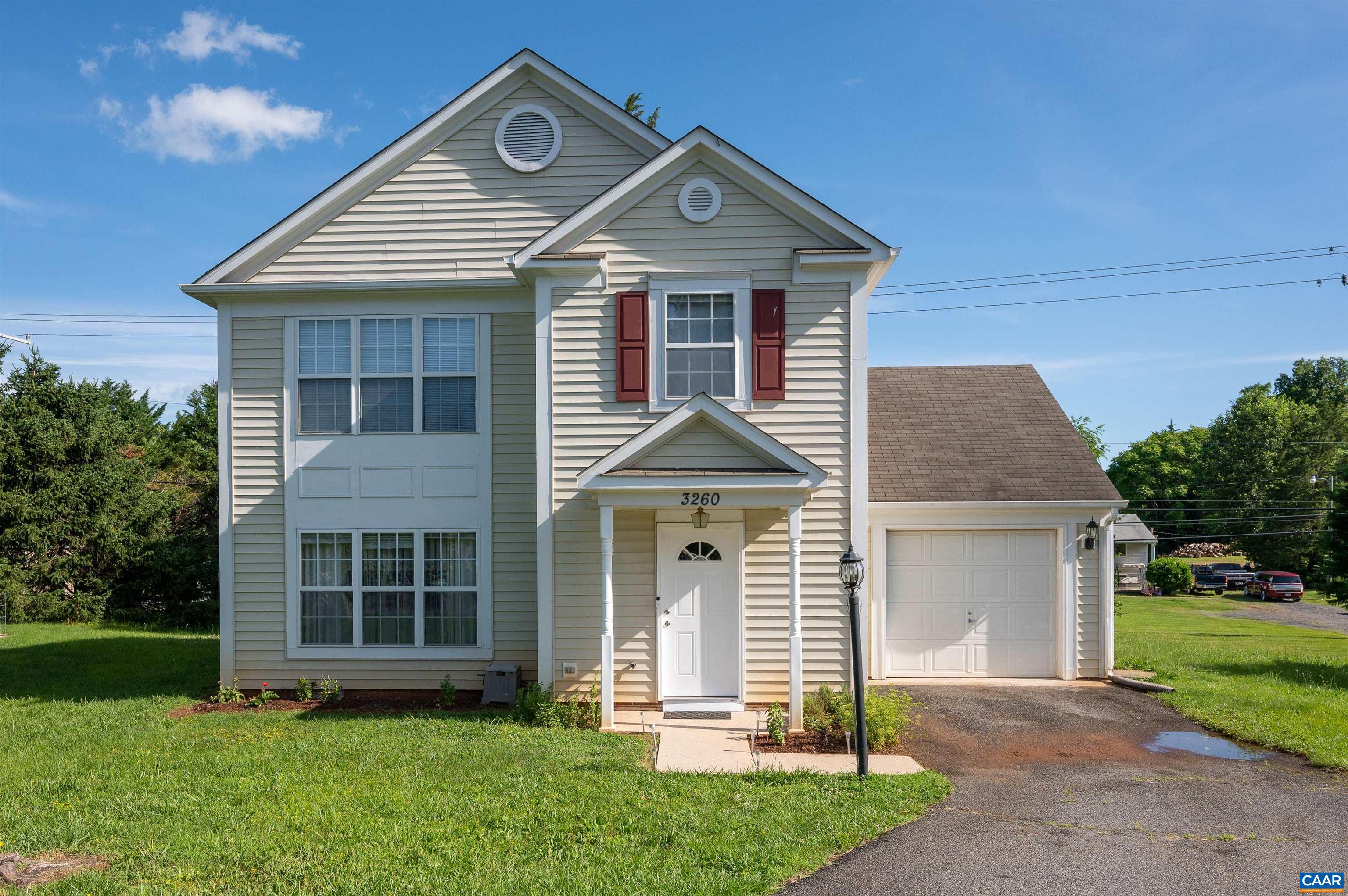 Walk to get your morning coffee at several nearby eateries, and enjoy the many lakes, trails, and other amenities of the Forest Lakes community, only minutes from the airport, NGIC and the UVA Research Park. This darling home on a cul-de-sac within walking distance of the lake, pool and tennis club, has a spacious master suite with a walk-in closet and luxurious bathroom, a gas logs fireplace in the living room, and an eat-in kitchen that opens onto a back patio. Upgrades include new dishwasher & microwave (2025),  new washer & dryer (2022), new living room windows (2021), new shed (2021), new HVAC, electric range, microwave, powder room sink, & living room ceiling light fixture (2016), & a newly painted garage floor (2022). An ideal home in a fabulous neighborhood!