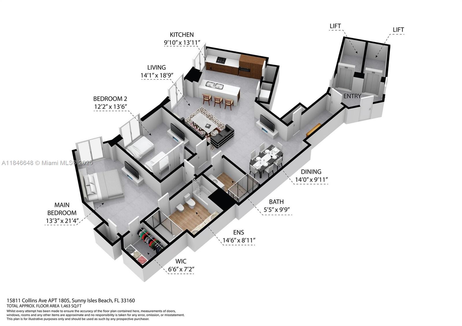 15811 Collins Ave #1805, Sunny Isles Beach FL 33160